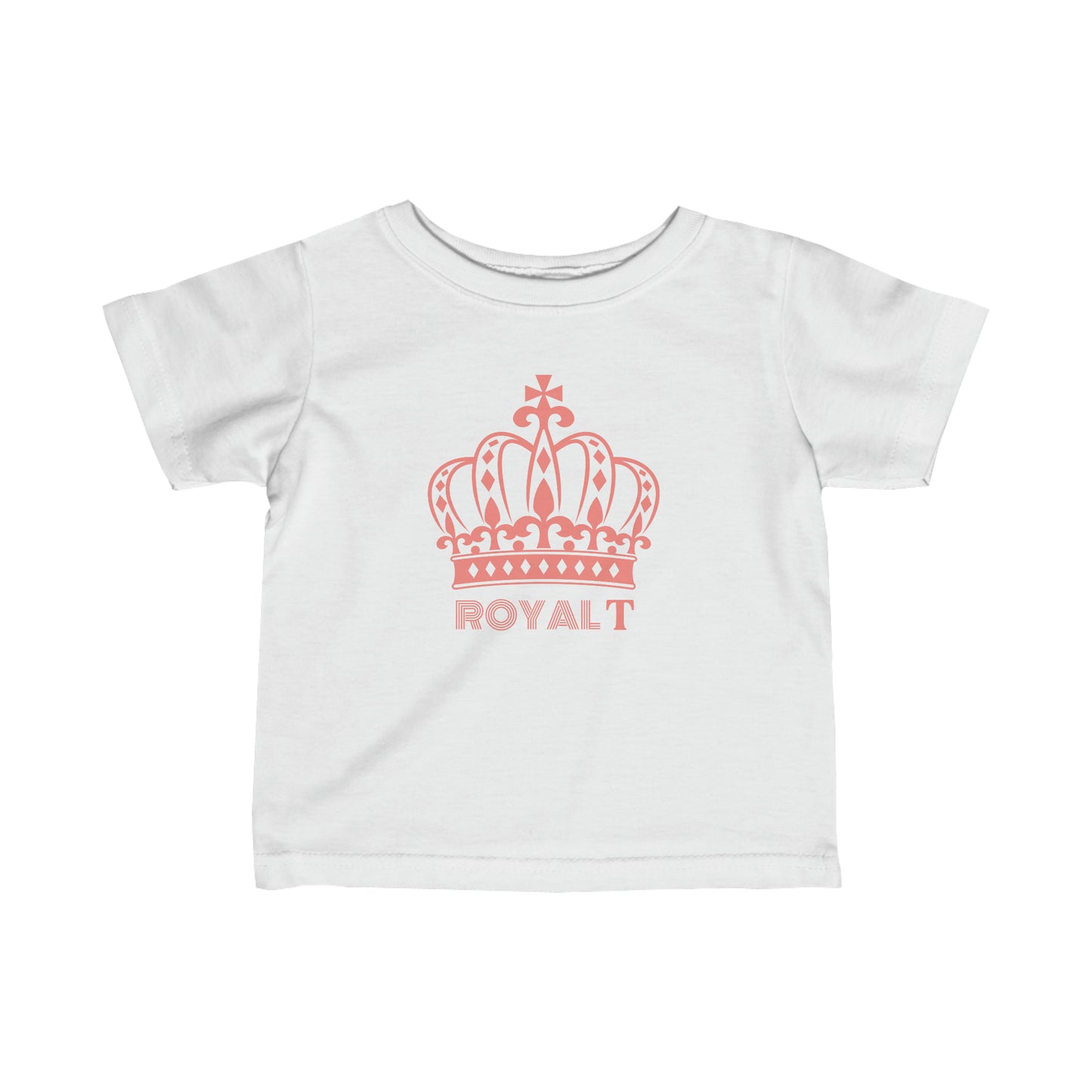 Babies Fine Jersey Tee- Pink Royal T Logo