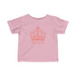 Babies Fine Jersey Tee- Pink Royal T Logo