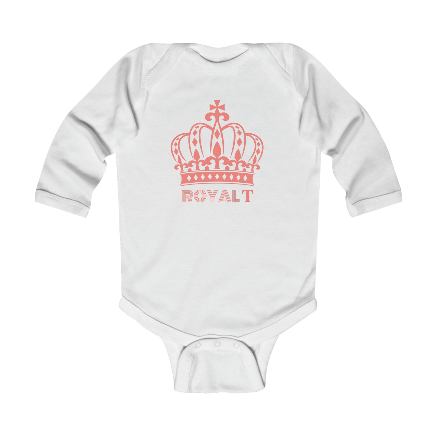Babies Long Sleeve Bodysuit - Pink Royal T