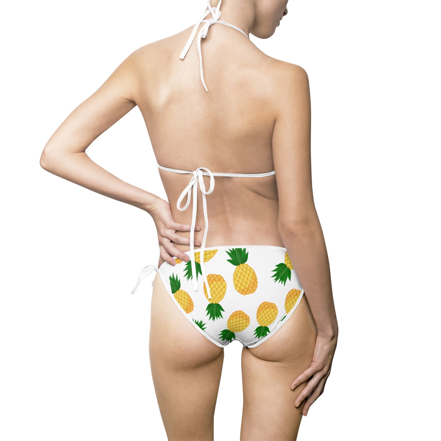 Pineapple - Women's White Bikini Swimsuit