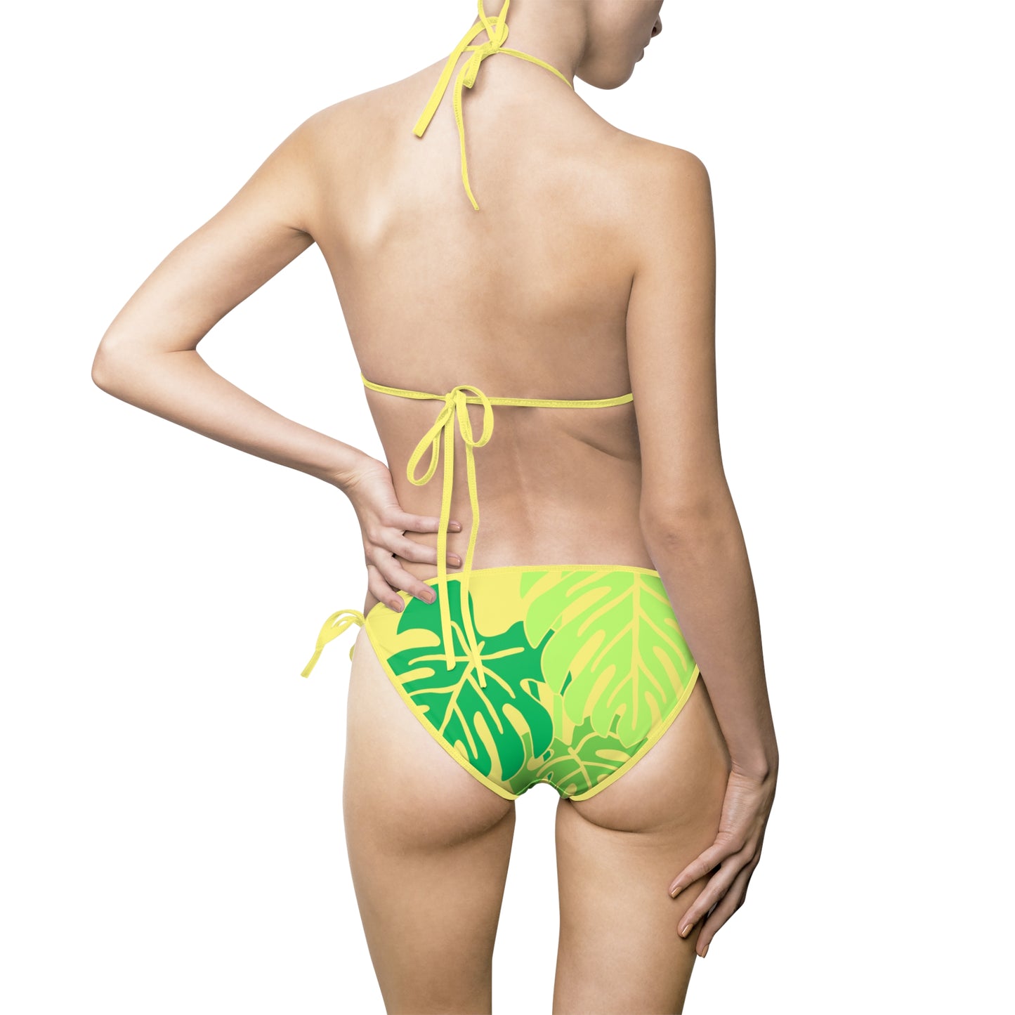 Yellow Tropical Palms - Women's Bikini Swimsuit