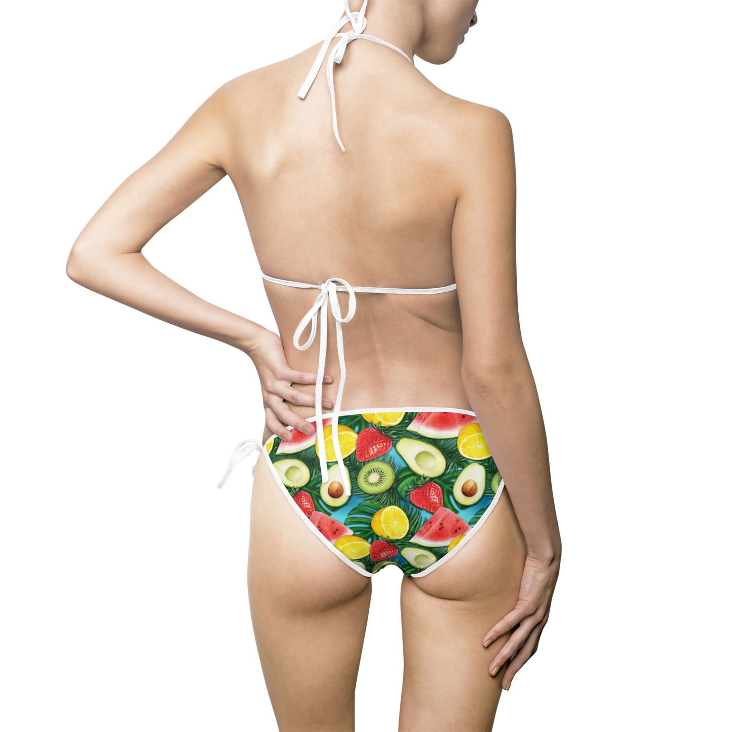 Tropical Flavour - Women's White Bikini Swimsuit