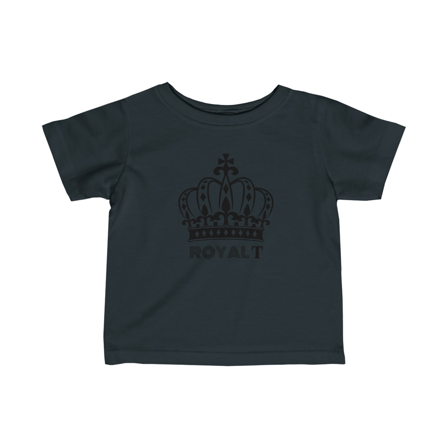 Babies Fine Jersey Tee- Black Royal T Logo