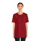 Unisex Jersey Short Sleeve Canvas Red T Shirt