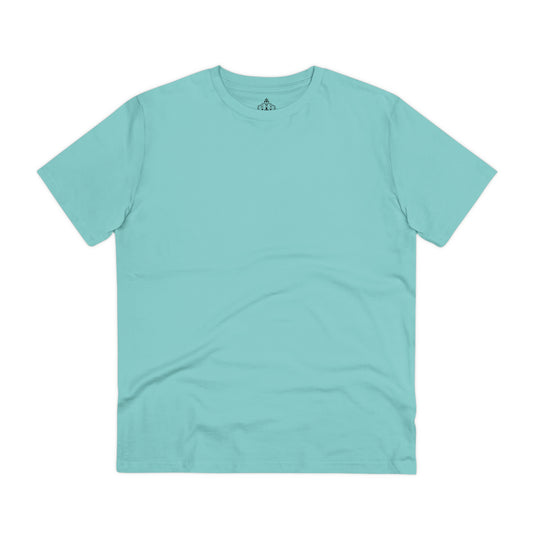 Teal Monstera Blue - Organic Creator T-shirt - Unisex