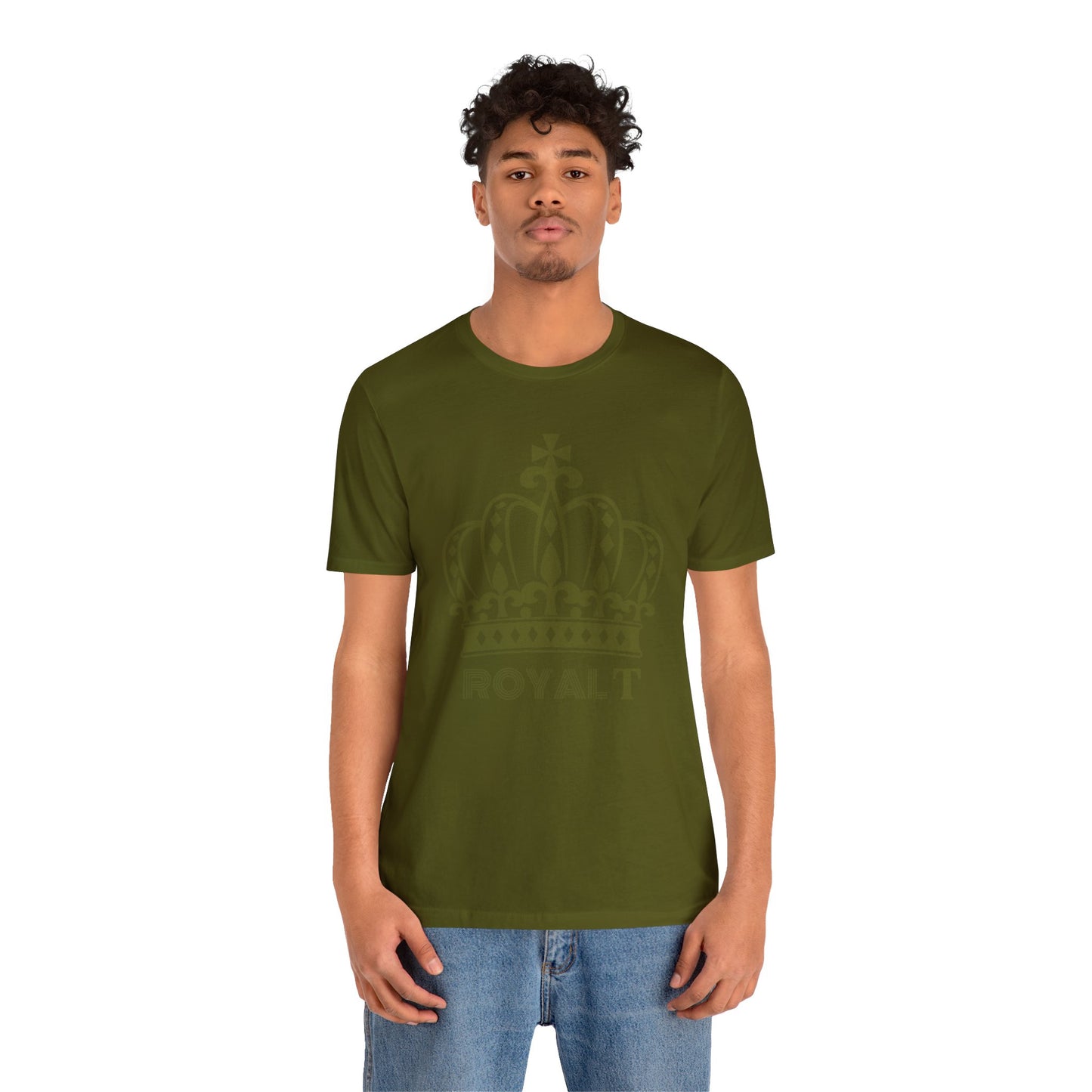 Olive Green - Unisex Jersey Short Sleeve T Shirt - Olive Green Royal T