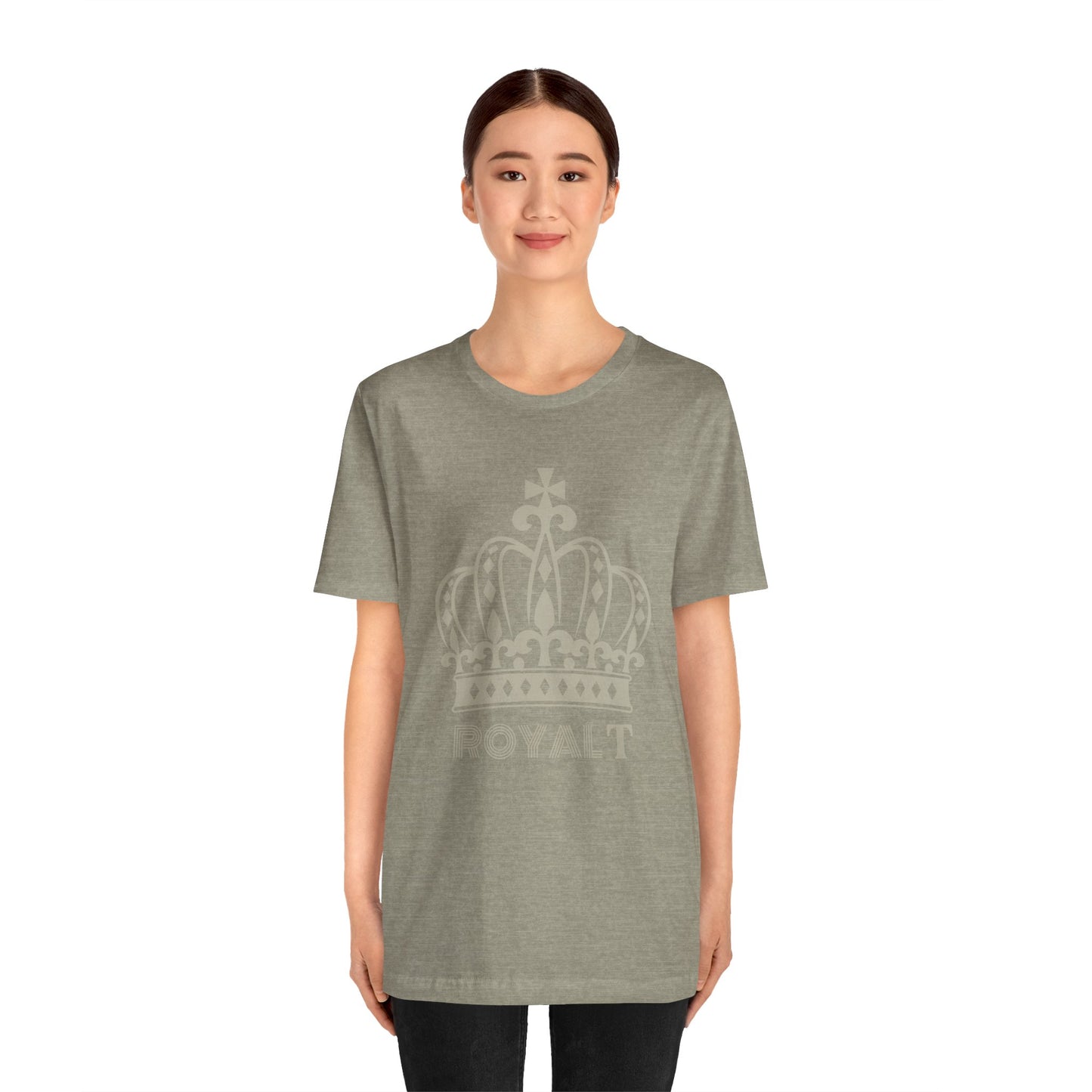 Heather Stone Brown - Unisex Jersey Short Sleeve T Shirt - Stone Brown Royal T