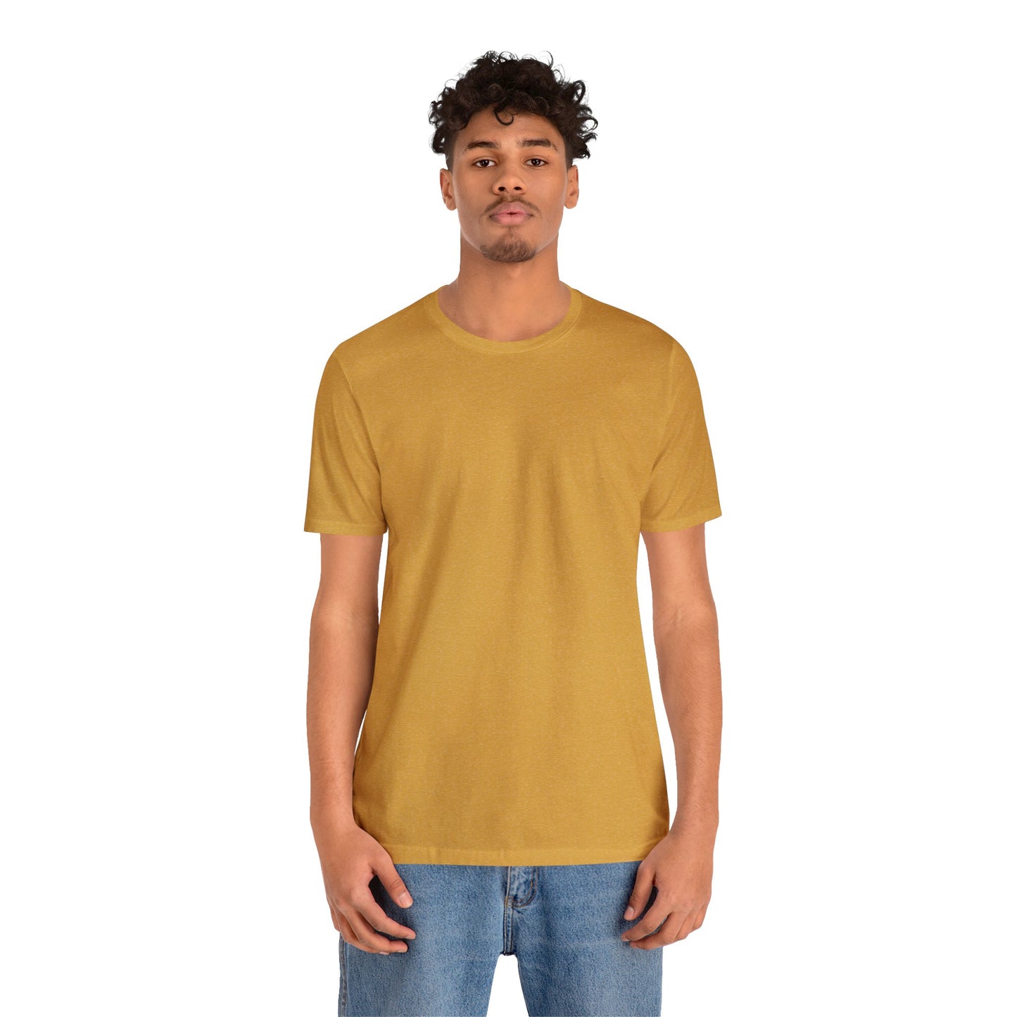 Unisex Jersey Short Sleeve Heather Mustard T Shirt