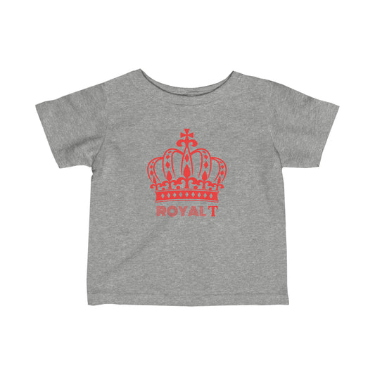 Babies Fine Jersey Tee- Red Royal T Logo
