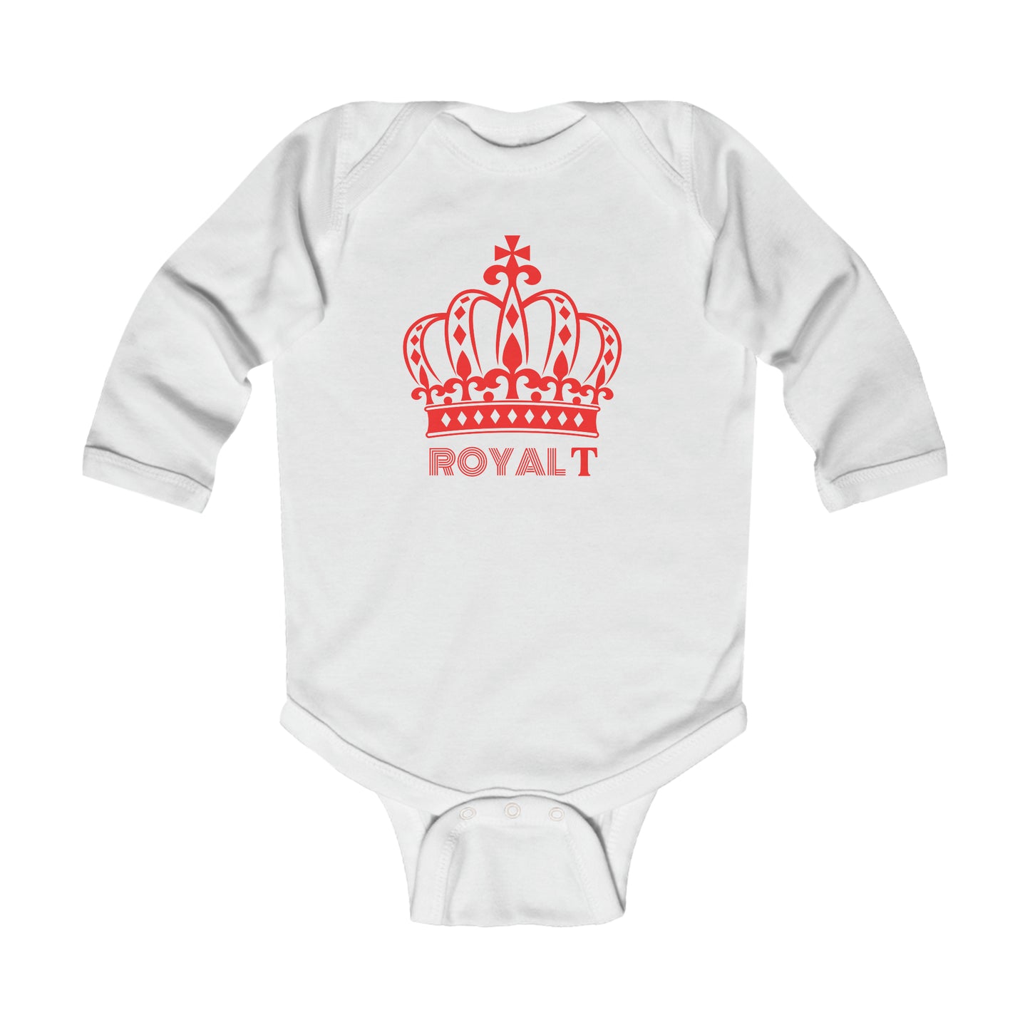Babies Long Sleeve Bodysuit - Red Royal T