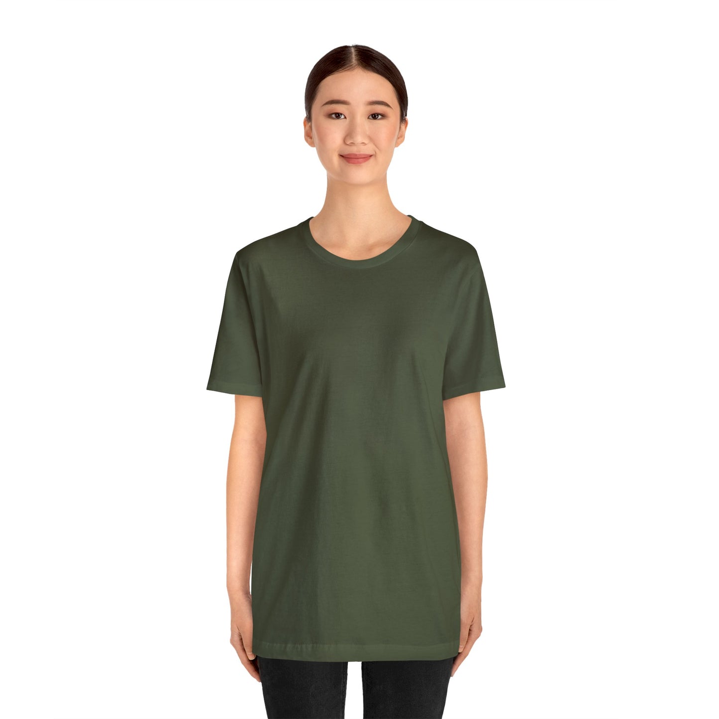 Unisex Jersey Short Sleeve Military Green T Shirt