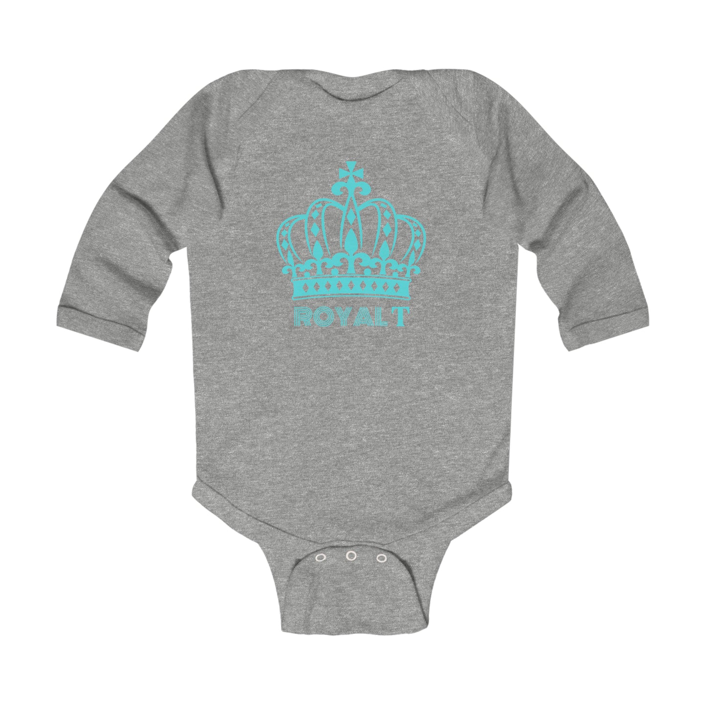 Babies Long Sleeve Bodysuit - Light Blue Royal T