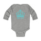 Babies Long Sleeve Bodysuit - Light Blue Royal T