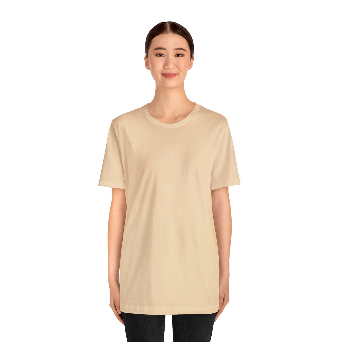 Unisex Jersey Short Sleeve Soft Cream T Shirt