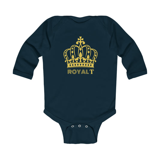 Babies Long Sleeve Bodysuit - Yellow Royal T
