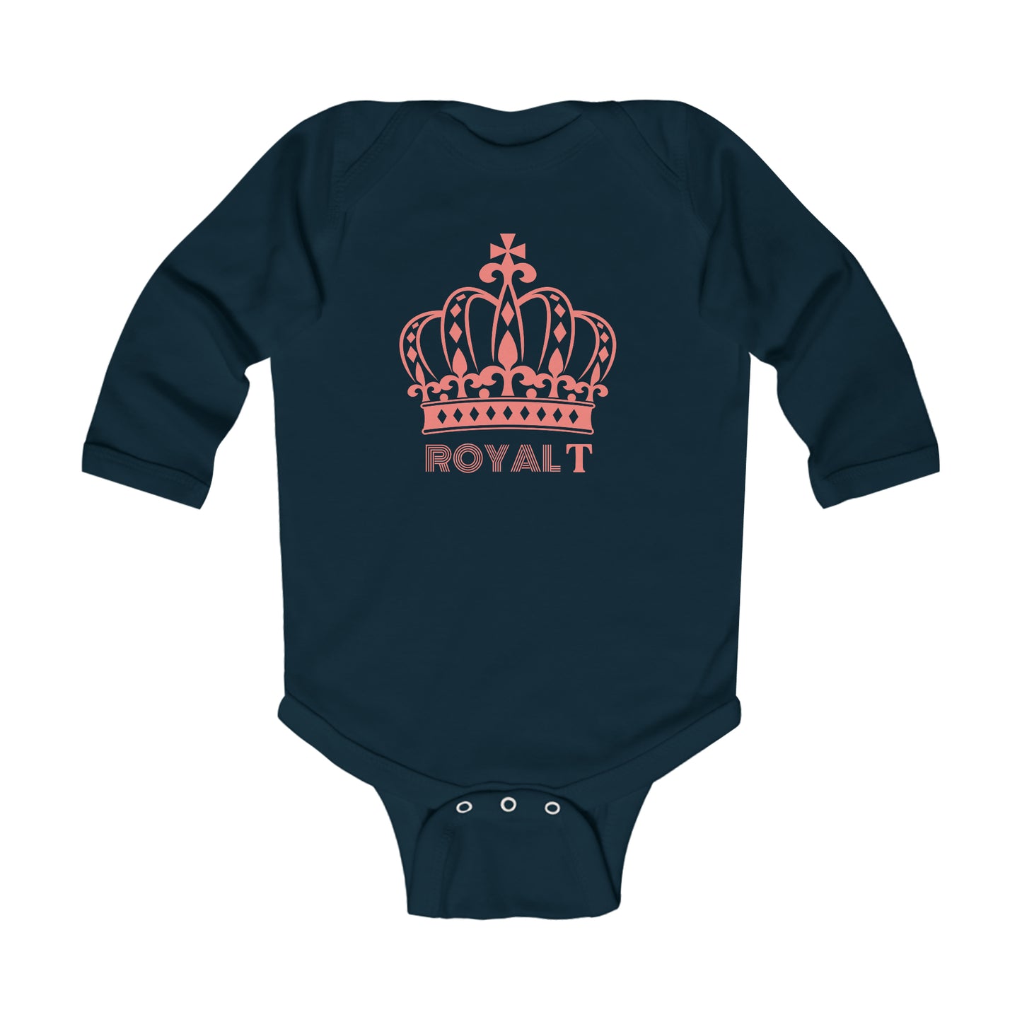 Babies Long Sleeve Bodysuit - Pink Royal T