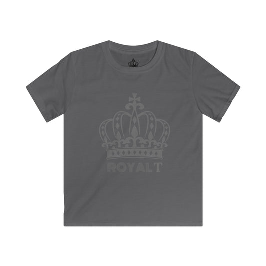 Charcoal Grey - Childrens Unisex Softstyle T Shirt - Grey Royal T