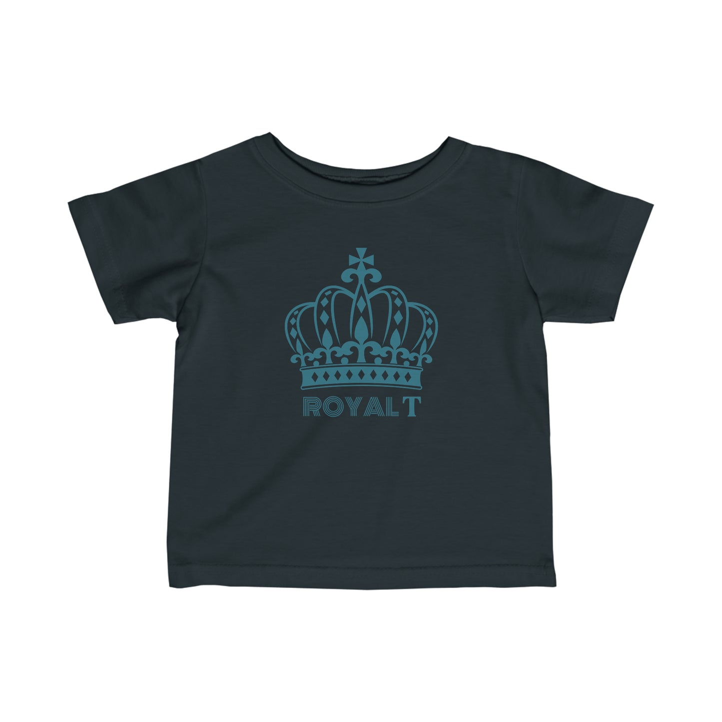 Babies Fine Jersey Tee- Teal Blue Royal T Logo