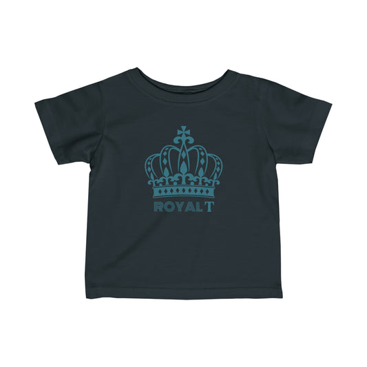 Babies Fine Jersey Tee- Teal Blue Royal T Logo