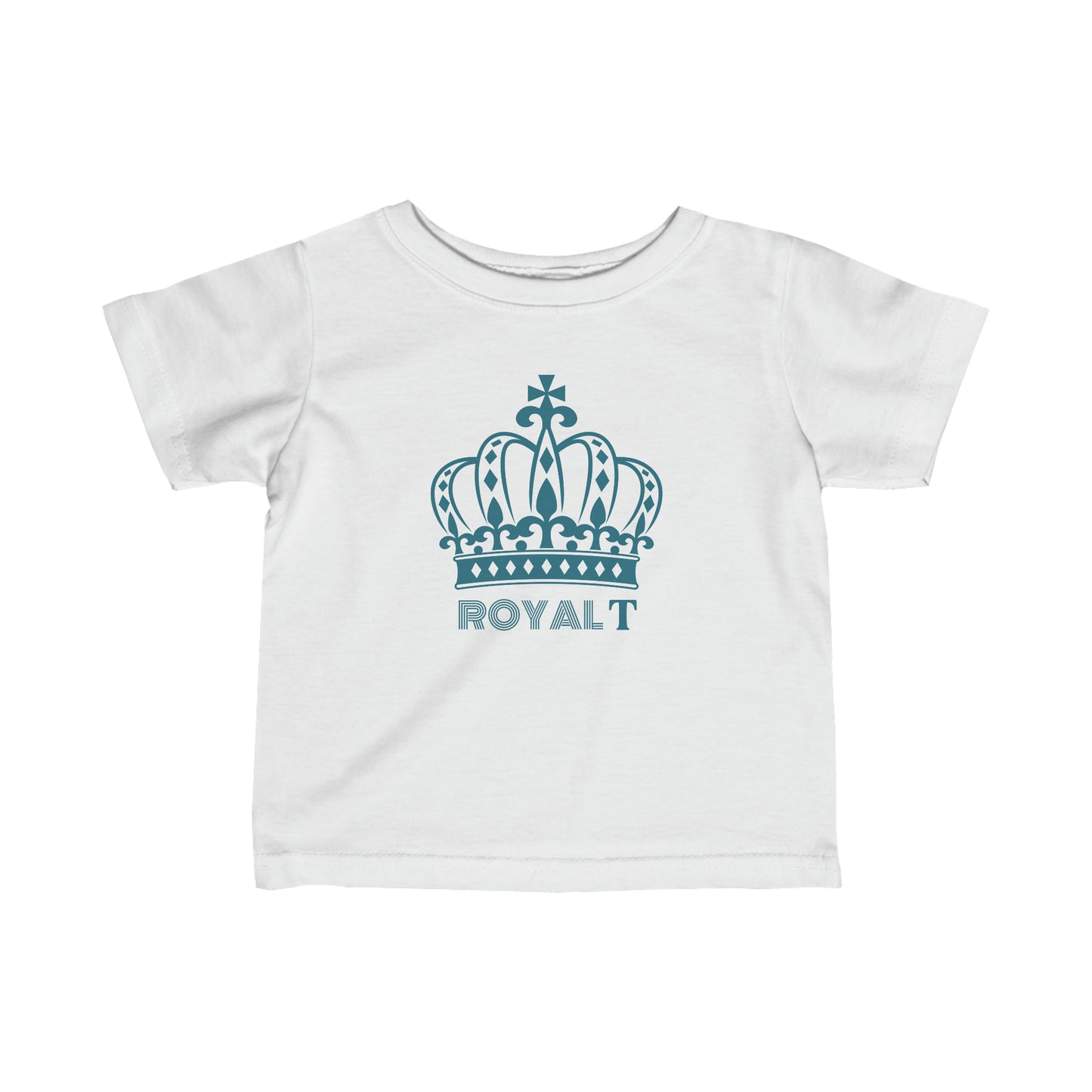 Babies Fine Jersey Tee- Teal Blue Royal T Logo