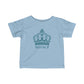 Babies Fine Jersey Tee- Teal Blue Royal T Logo