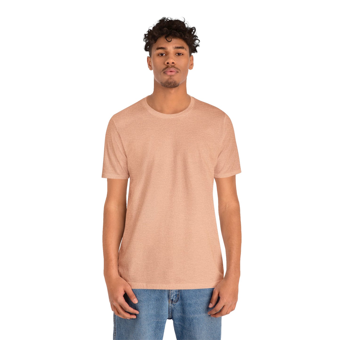 Unisex Jersey Short Sleeve Heather Peach T Shirt