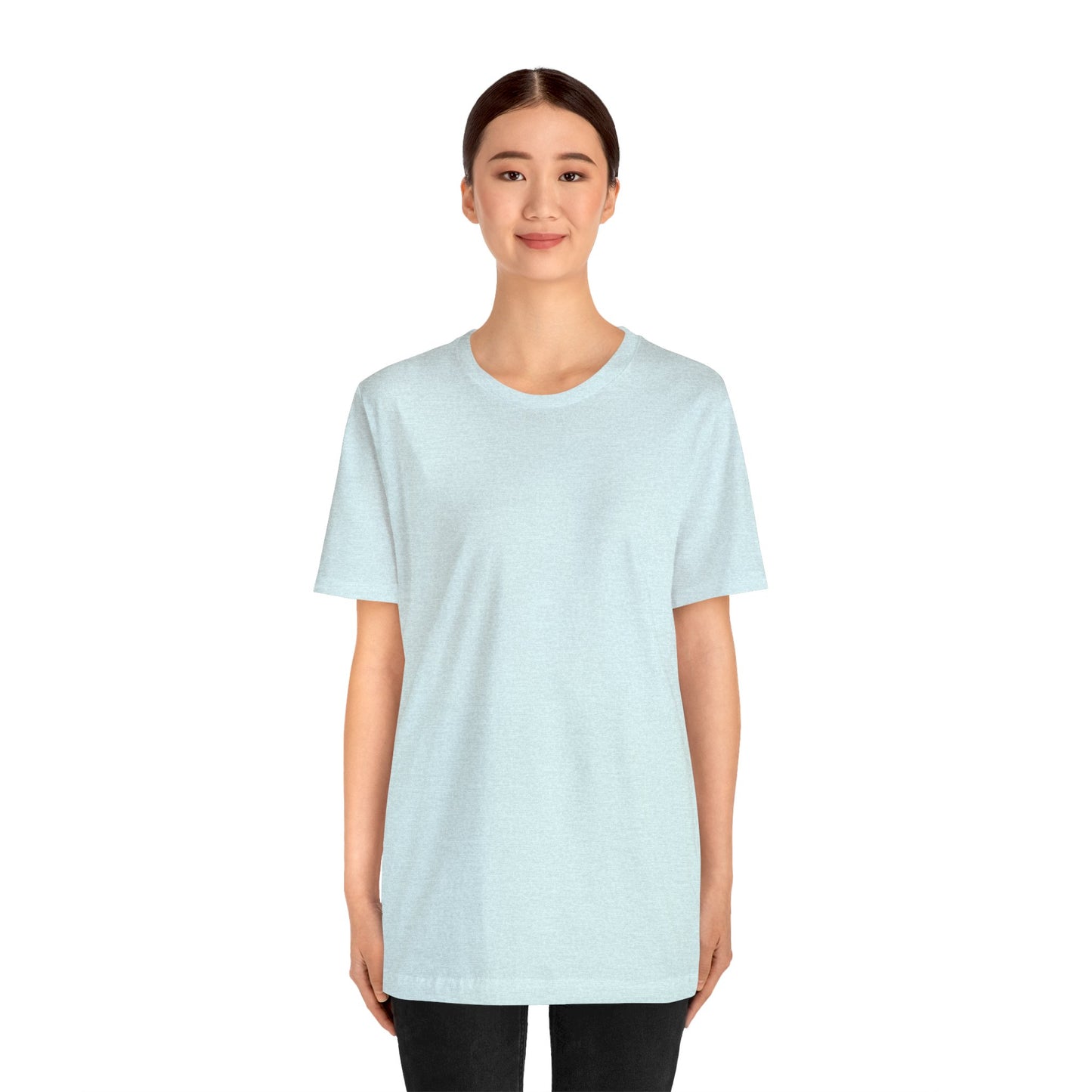 Unisex Jersey Short Sleeve Heather Prism Ice Blue T Shirt