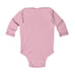 Babies Long Sleeve Bodysuit - Pink Royal T