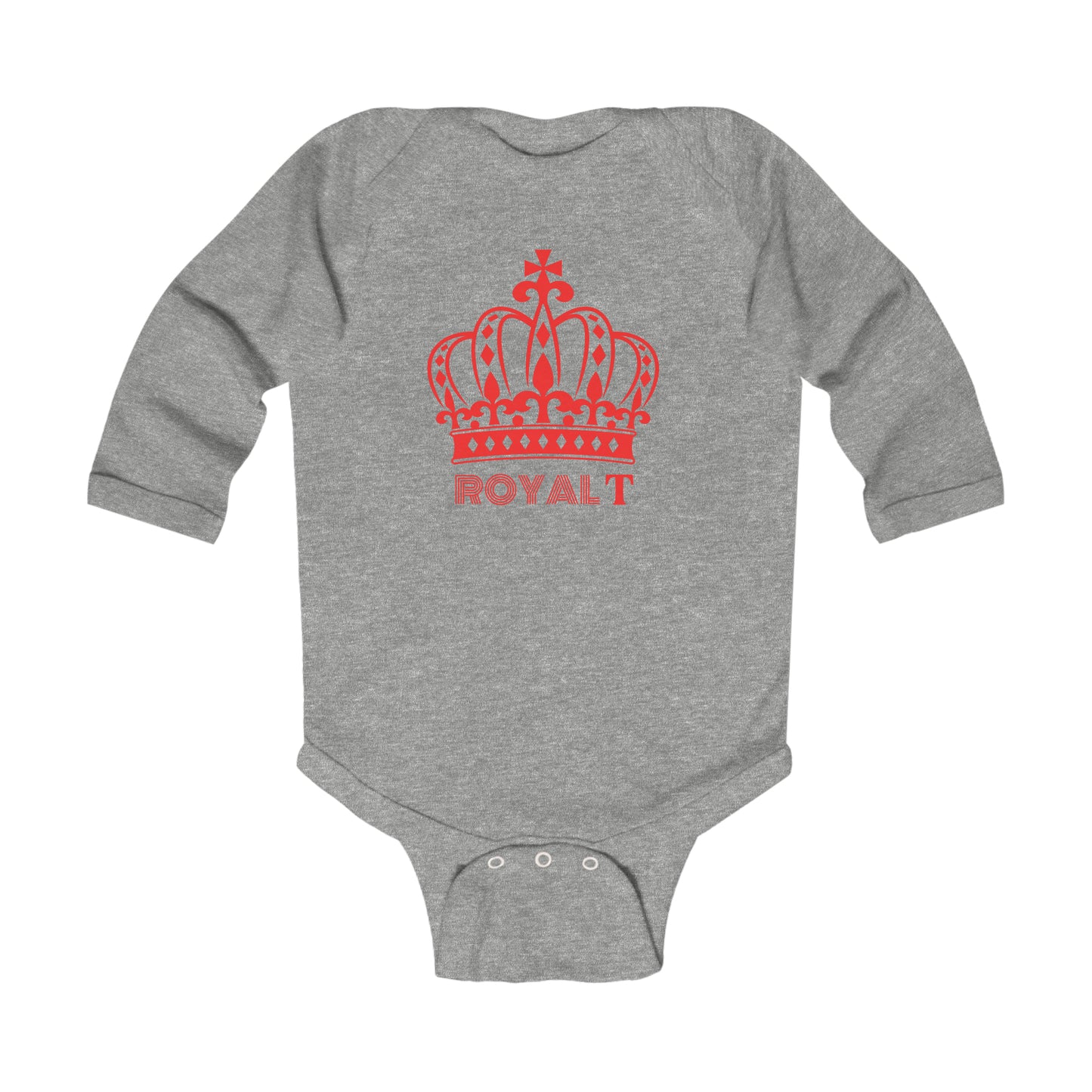 Babies Long Sleeve Bodysuit - Red Royal T